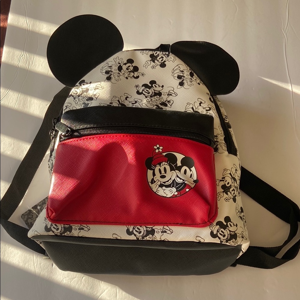 Disney Mickey Mouse Kids Backpack - Red, Black, White